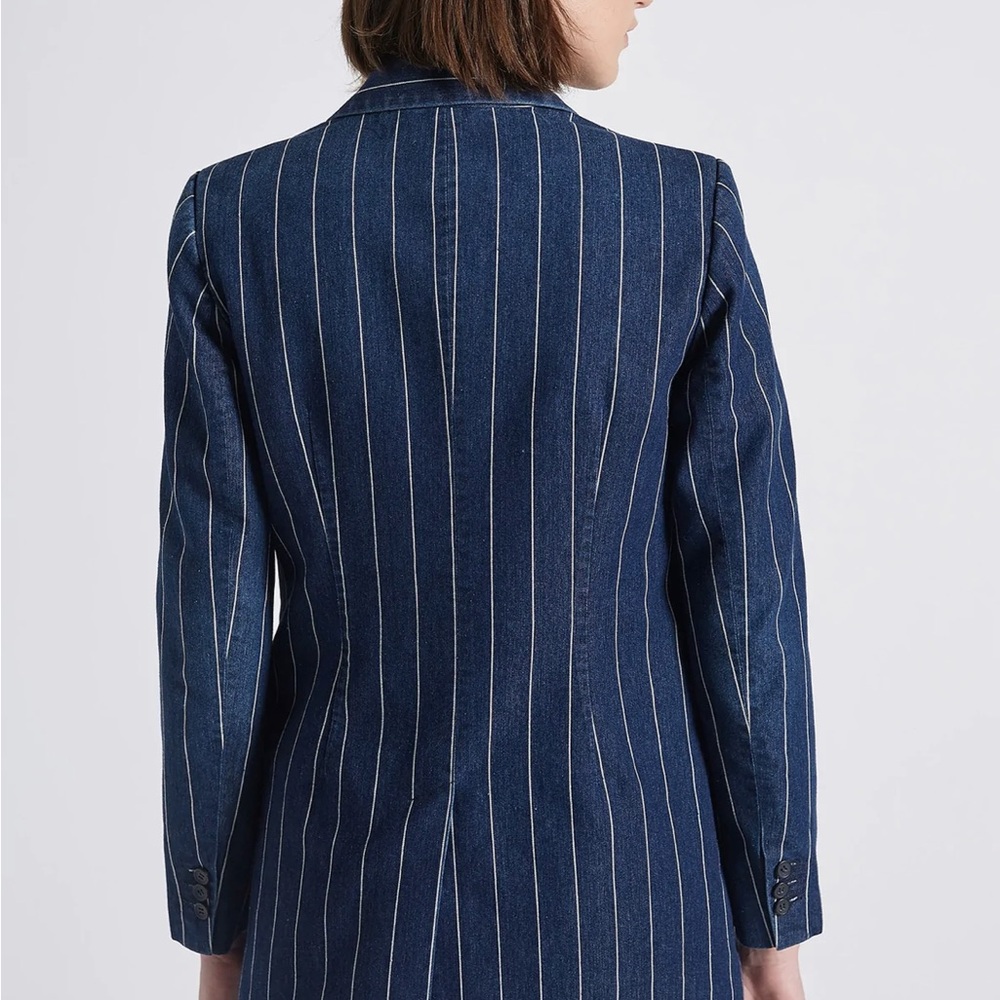 Current/Elliott Indigo Striped Blazer